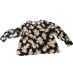 NWT Maurices Black & White Floral Blouse - Size L